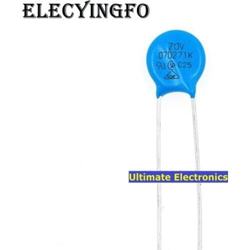 100pcs Varistors 07D271K 7D271K 270V Metal voltage dependent resistor