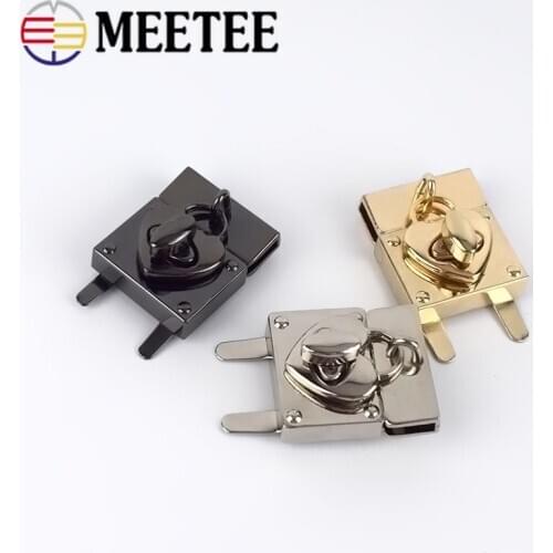 2/4pcs Heart Bag Locks Metal Handbag Spring Twist Turn Lock Snaps Clasp for DIY Replacement Repair Purse Closure Accessories