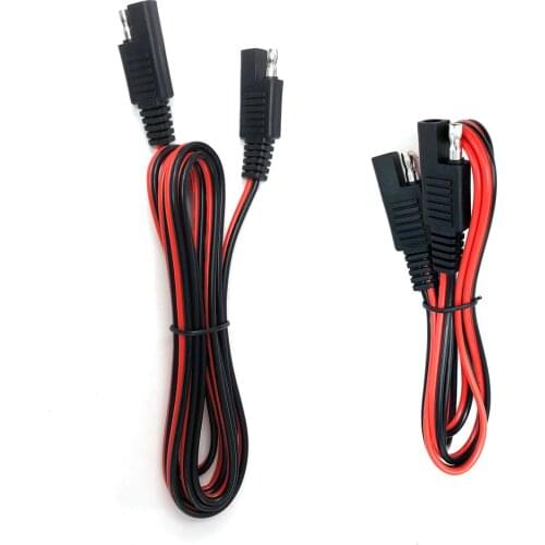DIY 2 PCS 18AWG SAE to SAE Extension Cable Quick Disconnect Wire Harness SAE Connector 100CM + 200CM, 18 Gauge (3Ft + 6Ft)