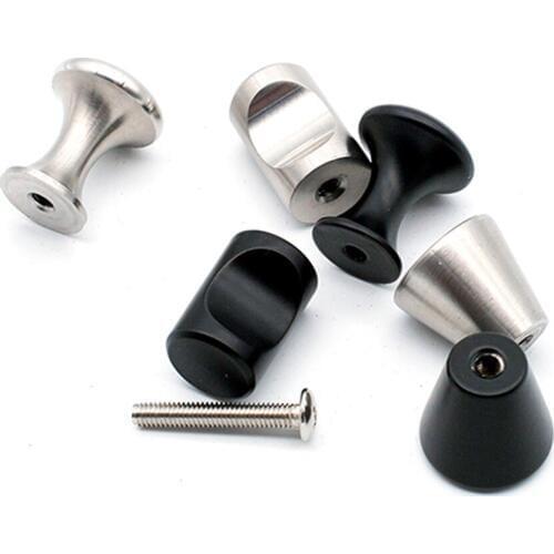 304 Solid Stainless Steel Single Hole Handle Simple Cabinet Door Handle Drawer Small Handle Bedside Table Black Handle