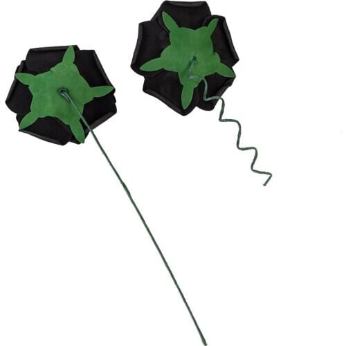 50pcs PE Foam Rose Flower Black silk flower 190823215