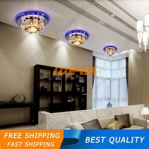 9W Crystal Led ceiling lights restaurant ktv aisle living room balcony lamp modern led lighting for home decoration luminaire