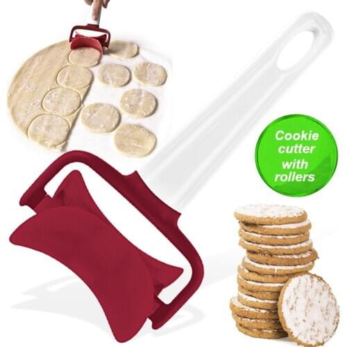 Non-stick Food Grade ABS Dumpling Mold Dough Press Round Shape Cookie Roller Cutter Cooking Utensil Baking Tool втулка
