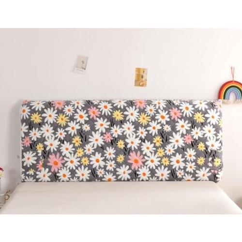 Velvet Fabric Headboard Cover Elastic All-inclusive Bed Head Cover Bed Head Back Protection Headboard Dust Cover Bedroom Decor