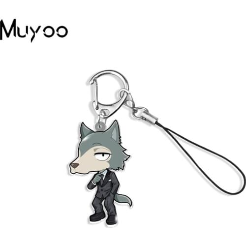 New Cute BEASTARS Anime Legoshi Haru Louis Wolf Deer Rabbit Dog Characters Epoxy Acrylic Keychain Bag Holder Accessory