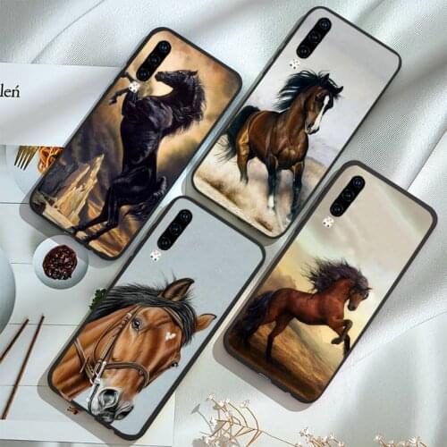 Watercolor Horse Horses Running Phone Case For Huawei honor Mate P 9 10 20 30 40 Pro 10i 7 8 a x Lite nova 5t