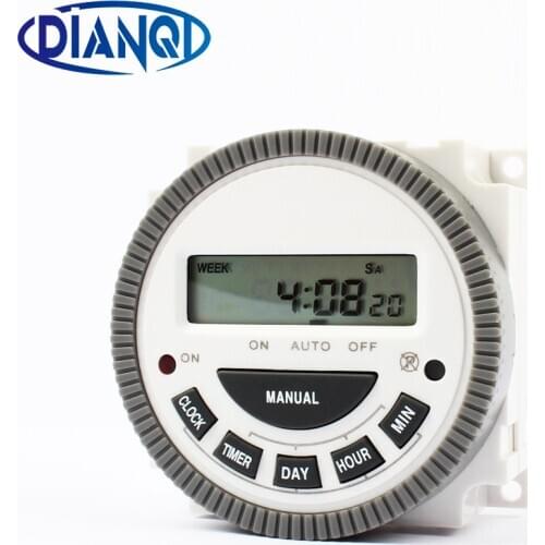 DIANQI TM619 AC220V 230V 240V 16A Digital Timer controller 7 Days Weekly Programmable Timer switch /Hour/Minute Count For Home