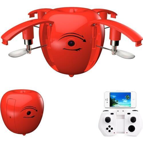 2018 WIFI Folding Mini Egg Apple drones with Quad copter DWI RC Pocket Aircraft HD Camera WIFI Drone for Christmas Gifts
