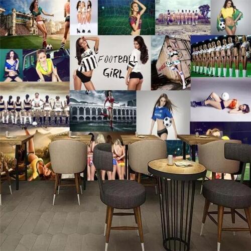 Football Baby KTV Bar Restaurant Background Wall Professional Factory Wholesale Wallpaper Mural Poster Photo Wall