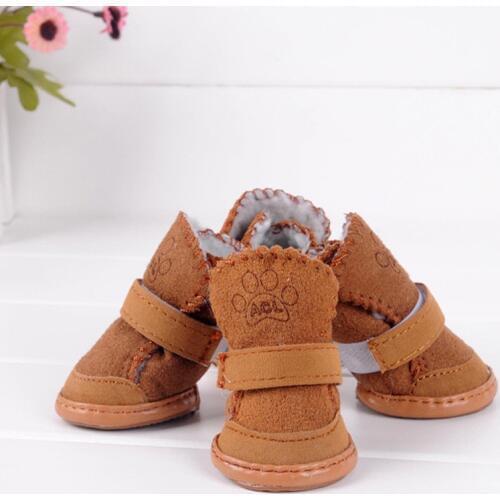 Classic Pet Shoes for Dogs Cats Winter Small Dog Anti-slip Boots Yorkshire Snow Boots Chihuahua Supplies Pet Products