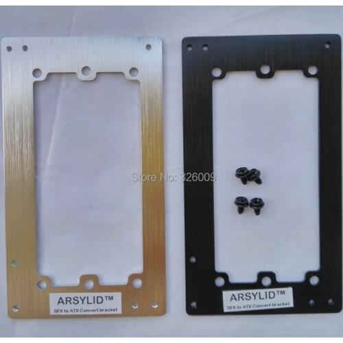 ARSYLID SAT01 SFX to ATX Convert Bracket power supply adapter Transfer bracket Aluminum alloy brushed silver / black color 1pcs