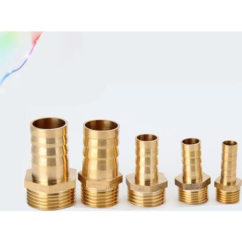 Brass Pipe Fitting 4mm 6mm 8mm 10mm 12mm Hose Barb Tail 1/8"BSP Male Thread Connector Joint Copper Coupler Adapter