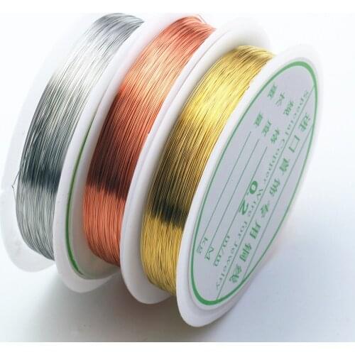 1 Roll 0.2/0.25/0.3/0.4/0.5/0.6/0.8/1mm Metal Copper Wire DIY Beading Wire For Jewelry Making Cord String Diy Accessories