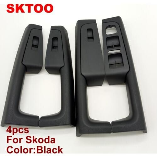 SKTOO A Set (Black)For Skoda Superb Inner door handle door armrest, switch box inside the door of the glove package