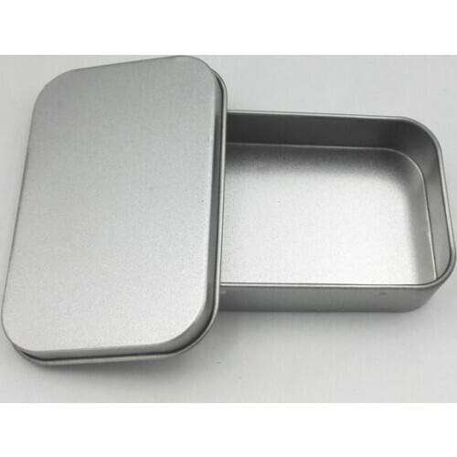 400pcs new Tin Box Empty Silver Metal Storage Box Case Organizer For Money Coin Candy Keys U disk headphones gift box