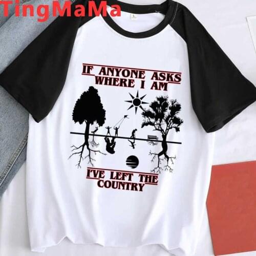 Stranger Things Upside Down summer top women graphic tees women ulzzang harajuku kawaii japanese white t shirt white t shirt