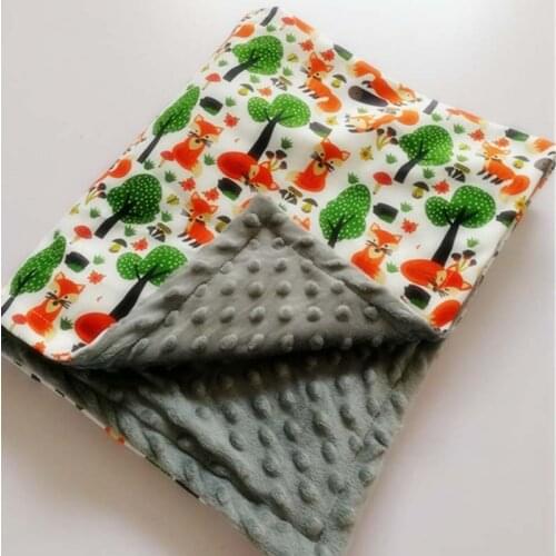 Baby Coral Fleece Pom Pom Blanket Infant Soothe Blanket Quilt Stroller Sleep Cover Newborn Swaddle Air Conditioning Blanket