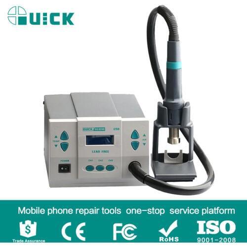 Original Quick 861DW Lead Free Heat Gun Desoldering Station Digital Display Intelligent Rework Station for PCB BGA Chip Repair