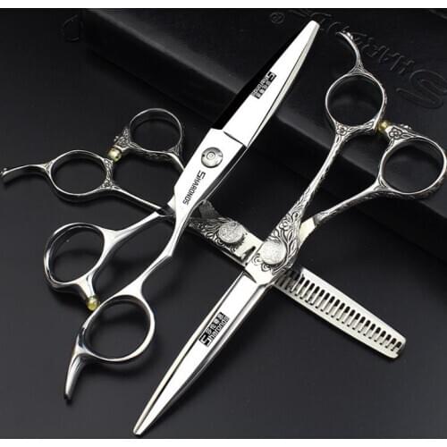 Sharontis Hairdressing Scissors 6 Inch Flat Cut Non-marking Tooth Scissors Special Cutting Tool for Thinning Hair
