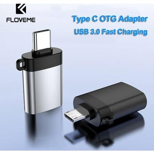 FLOVEME USB C OTG Adapter Fast USB 3.0 to Type C Adapter for MacbookPro Xiaomi Huawei Samsung S20 Mini USB Cable Converter