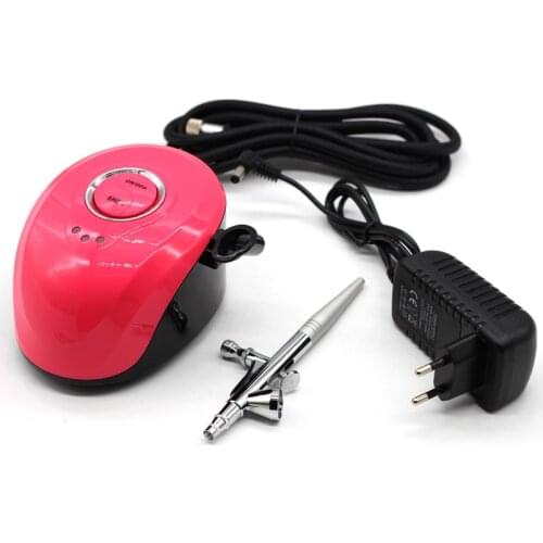 Dual Action Airbrush Kit Compressor Portable Air Brush Paint Spray Gun For Nail Art Desgin Tattoo Cake