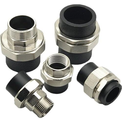 PE Outer Wire Union Copper Inner Wire Union 2025 32 50 63 75 90 110 Double-head Double Hot Melt Union