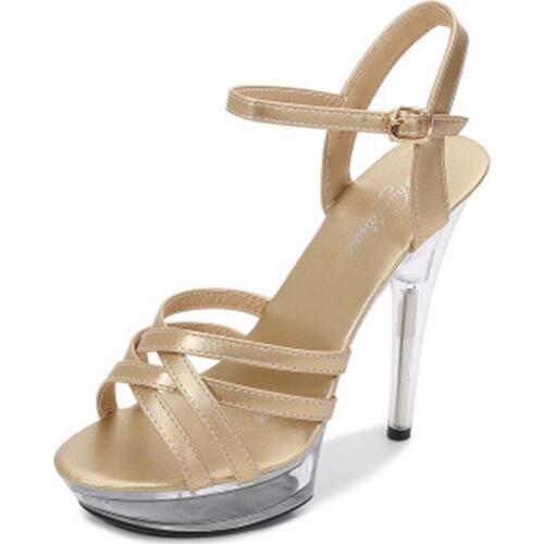 Transparent super high heels 13-15cm summer female waterproof platform fish mouth shoes sexy, beautiful thin heel sandals