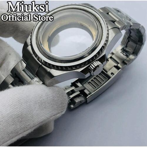 Miuksi 40mm / 43mm transparent case sapphire glass fit ETA2836 NH35 NH36 Miyota 8205 8215 821A Mingzhu DG 2813 3804 movement