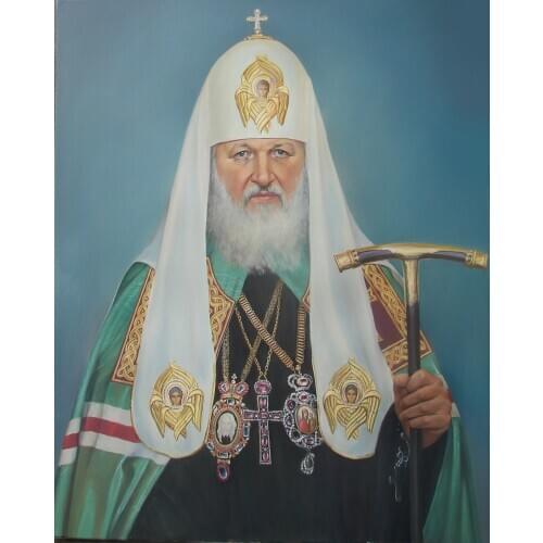 30" large GOOD Religion ART Patriarch Kirill I of Moscow Russian Orthodox bishop Orthodox Church print art painting on canvas