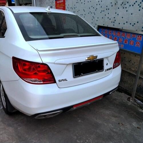 For Chevrolet Sail Spoiler 2016 2017 2018 2019 FGK ABS Material Car Rear Wing Primer Color Rear Spoiler Chevrolet Sail 3 Spoiler