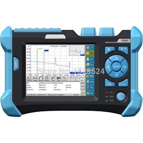 TR600 TR-600 MV10A 850/1300nm OTDR 20/18dB MM Multimode Optical Time Domain Reflectometer Fiber Optic OTDR with Touch Screen