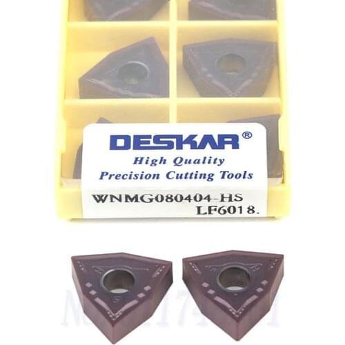 10pcs WNMG080404 MS HS LF6018 WNMG080408 MS HS LF6018 External Turning Tool Carbide Inserts CNC Lathe Tools,For Stainless Steel