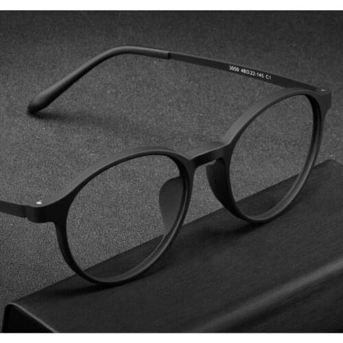 WIHODA Unisex Retro TR90 Round Super Light Glasses Frame for Myopia . Full Frame Men&Women Prescription Eyeglasses Frames F3050