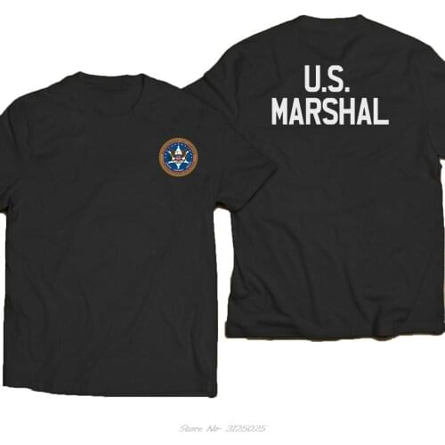 Funny New Us U.S. Marshal Police Department Unit Rescue Custom T-Shirt Men Cotton Tees Streetwear