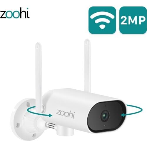 Zoohi 1080P HD Pan IP Camera Outdoor Surveillance Horizontally Rotatable Wifi Security Camera Night Vision Two-Way Audio Talk
