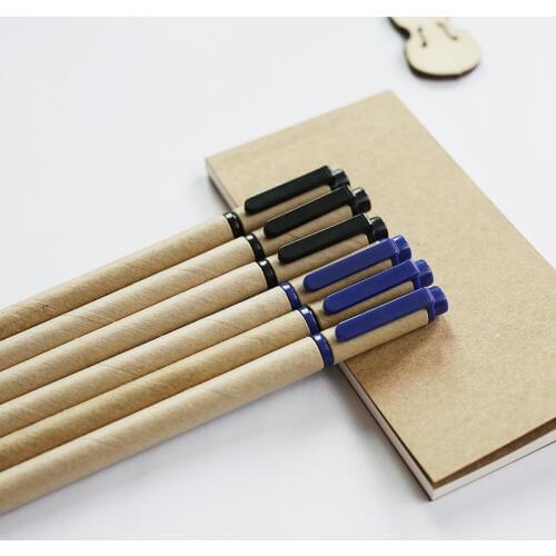 1PC Retro Simple Kraft Paper Pen Marker Neutral Gel Pen Student Exam School Office Supplies Learning Stationery papeleria sl1188