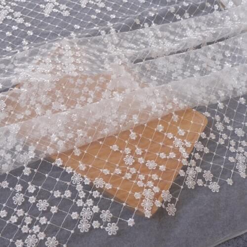 1yard polyester Water-soluble mesh embroidery 3D lace fabric for wedding dress childrens clothing home decorative accessories