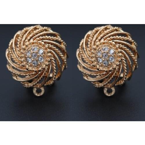 10pairs Women Hanging Earrings Making Whirl Earrings Linkers Connectors DIY Nigerian Drop Dangle Earring Jewelry Accessories