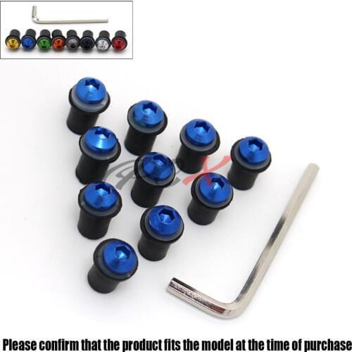 10Ps For BMW R1200GS S1000RR F800GS ADVENTURE 1200 GS 1200 Motorcycle Accessories Windshield Bolts Screw Nut Fastener Kit 5mm