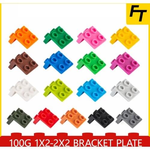 100g Small Particle 44728 Bracket Plate 2x2 DIY Building Blocks Compatible with Creative Gift MOC Blocks Castle Toys