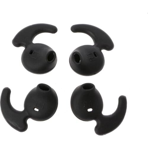 2 Pairs Black Silicone Earbud Eartip Replacement For Samsung S6 Sports Earphone