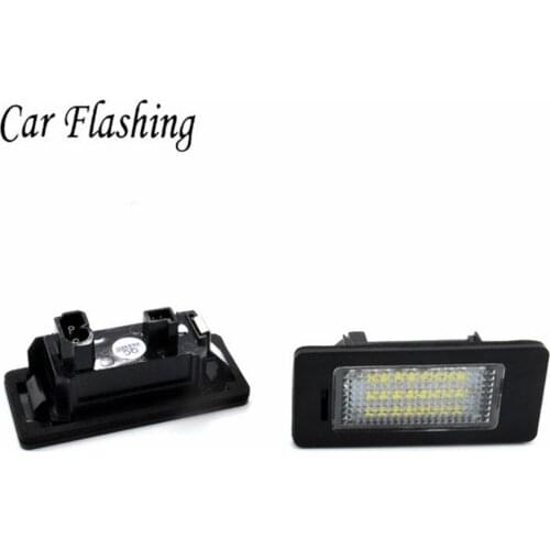 2PCS E-marked OBC Error Free 24 LED White License Number Plate Light Lamp For BMW E81 E82 E90 E91 E92 E93 E60 E61 E39 X1/E84