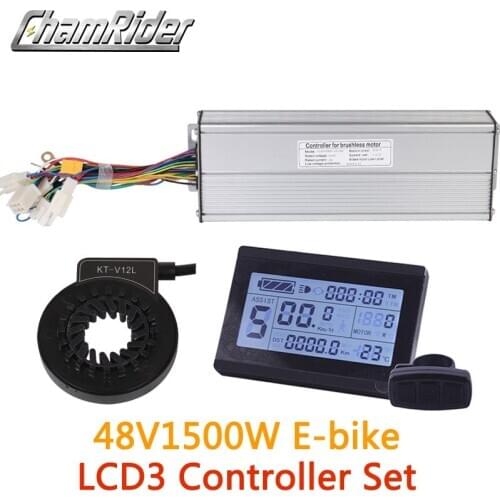48V 60V 1500W Sine Wave Controller LCD3 Display Meter PAS Set E-Bike Conversion Kit Hall Sensor