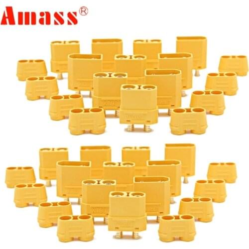 5/10/20/pair Amass XT90 XT90H Battery Connector High temperature and high current Set 4.5mm Male Female Gold Plated Banana Plug