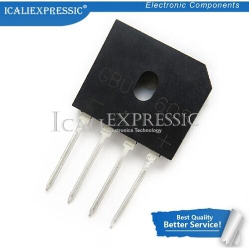 5PCS GBU608 GBU 608 ZIP-4 6A 800V Bridge Rectifier In Stock