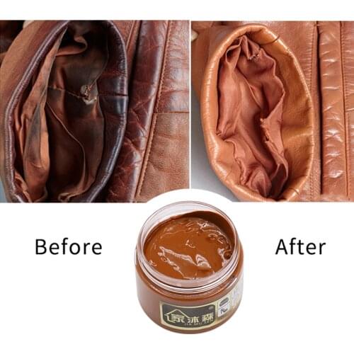 50ml Light Brown Leather Shoe Care Cream Oyster Cream Yellow Wolf Cream Leather Goods Leather Shoes Care Cream Shoe Polish