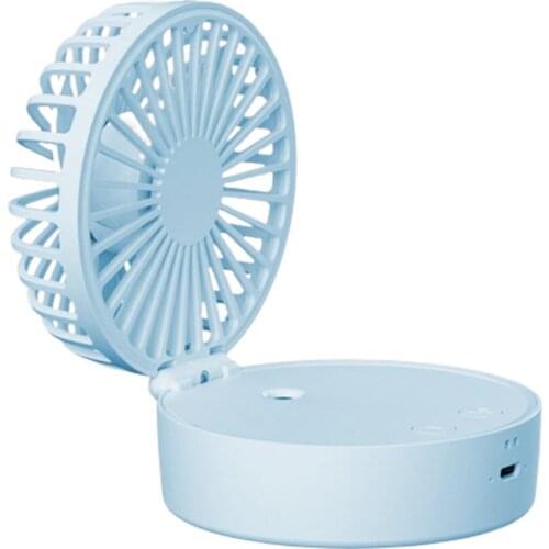 7 Colors Luminous Spray Neck Fan Nano Atomization Powerful Brushless Motor Summer Folding Portable Fan