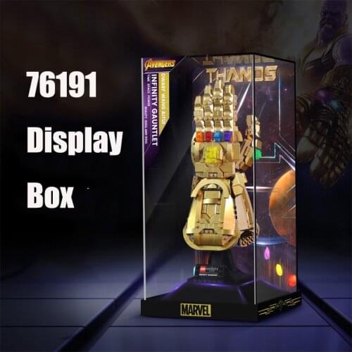 3mm Building Block Acrylic Display Box Show Case for 76191 Infinite Gloves (Not Including Block Kit)