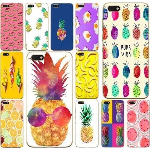 Pineapple Fruit Watermelon Colorful Food Soft Silicone Cover Case for Huawei honor 9 10 Lite 7A 5.45 7a pro 7c 5.7 inch 7x 8x