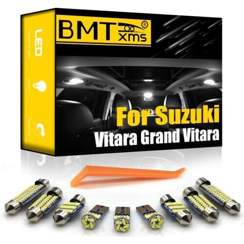 BMTxms For Suzuki Vitara Fit Grand Vitara 2 3 4 Canbus Vehicle LED Interior Map Dome Trunk Light License Plate Lamp Kit